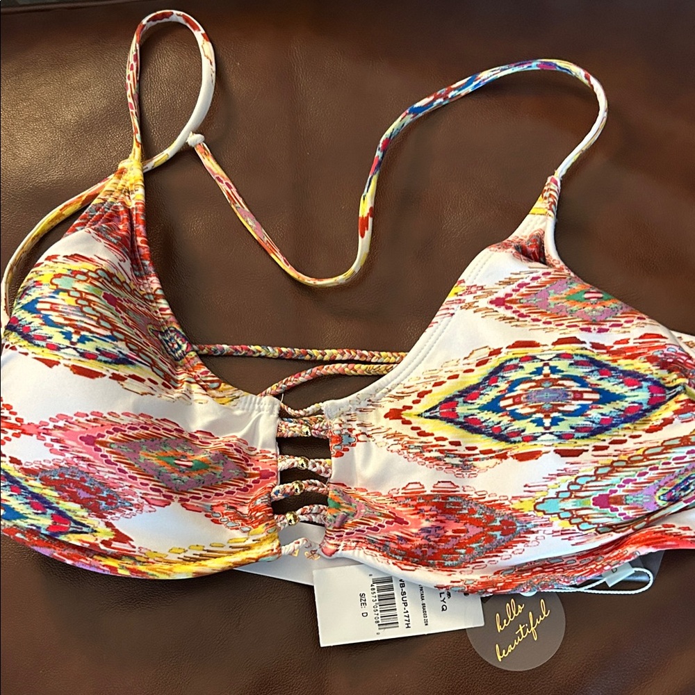 Pilyq Multicolor Strappy Bikini Halter Top with underwire